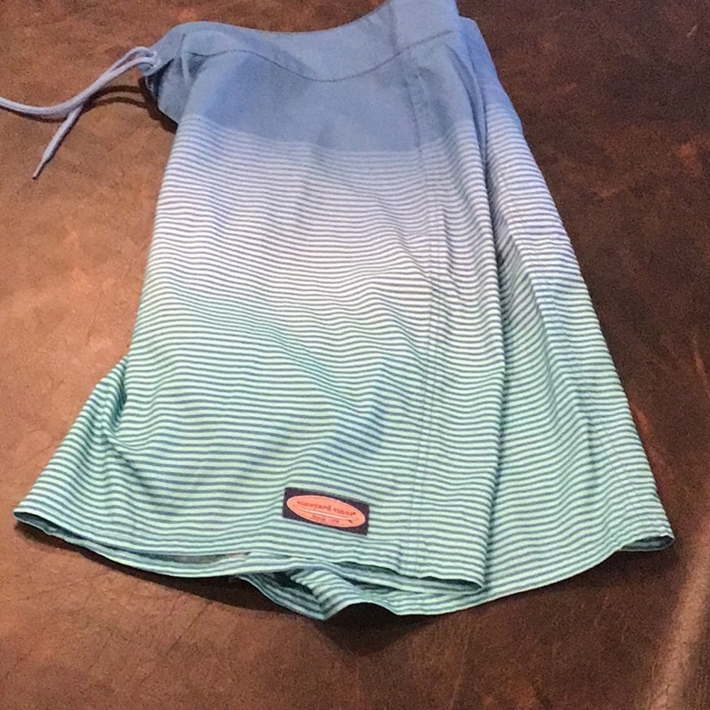Vineyard Vines Blue Striped Swim Shorts bathing suit